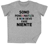 Sono Pensionatoa E Non Devo Fare Niente Grey Kids Unisex T-Shirt tee