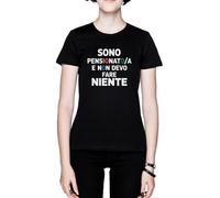 Sono Pensionatoa E Non Devo Fare Niente Negro Mujer Camiseta Black Women's T-Shirt tee