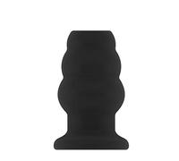 SONO Tapón Anal con Hueco No.50, Tamaño M, 4", Color Negro - 1 Unidad