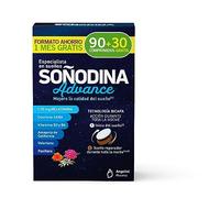 Soñodina Advanced 90+30 Comprimidos - Complemento alimenticio con Melatonina, GABA, Vitaminas B3 y B6, extractos de Amapola de California, Valeriana y Pasiflora - Ayuda a mejorar la calidad del sueño