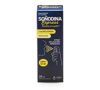 Soñodina Express - Melatonina 1 mg en formato spray de aplicación inmediata. Facilita el sueño. Sabor a limón. 20 ml (100 pulverizaciones)