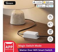 SONOFF Basic-1GS Gen5 Matter Wi-Fi Smart Switch, requiere cable neutro, módulo DIY para automatización del hogar, compatible con Apple Home, Alexa y Google Home, sin concentrador, lanco, paquete de 4