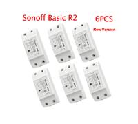 (Sonoff BasicR2 6 piezas) Sonoff Basic R2 Interruptor inteligente Wifi Control remoto para el hogar Interruptor