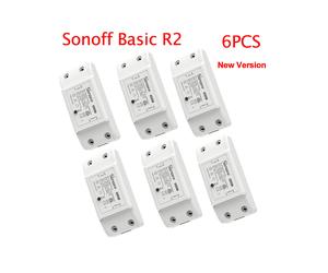 (Sonoff BasicR2 6 piezas) Sonoff Basic R2 Interruptor inteligente Wifi Control remoto para el hogar Interruptor