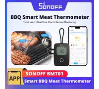 SONOFF BMT01 termómetro de carne para barbacoa monitoreo remoto alerta de temperatura barbacoa cocina horno parrilla sonda funciona con la aplicación eWeLink