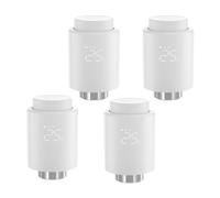SONOFF Cabezal Termostático Inteligente Zigbee para Válvula Termostática de Radiador 4pcs. Regulador de Temperatura, Pantalla LED, Requiere Zigbee 3.0 Hub. Control por Voz, Alexa y Google