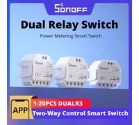 SONOFF DUALR3 módulo de relé Dual DIY MINI interruptor inteligente de medición de potencia 1-20 piezas Control de hogar inteligente bidireccional a través de eWeLink Alexa Google 5PCS DUALR3