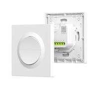 SONOFF Fusion, Orb-ZBW2(MINI-ZB2GS-E), Interruptor de Luz Inteligente Zigbee, 2 grupos, Zigbee 3.0, Cable Neutro Requerido, Control Remoto y por Voz, Compatible con Siri/Alexa, 10A/grupo, 16A/total