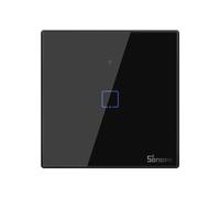 Sonoff IM190314018 T3EU1C-TX - Interruptor de pared Wi-Fi, color negro