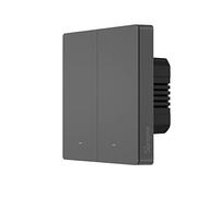 Interruptor de pared inteligente M5 WiFi de 2 canales (gris) - SONOFF