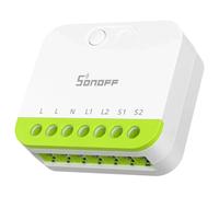 SONOFF MINI DUO Interruptor Inteligente Zigbee de 2 Canales, Compatible con Zigbee 3.0, Carga Total de 16A, Compacto para Cajas Estándar, Control Remoto y Automatizado a través de Concentrador Zigbee