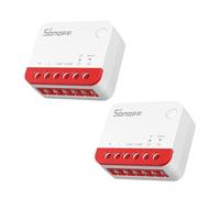 SONOFF Interruptor Zigbee para Persiana enrollable MINI-ZBRBS, Tamaño Mini, Control Porcentual, Repetidor Zigbee, Compatible con Alexa/Google Assistant/Home Assistant, Neutro Requerido, Pack de 2