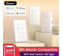SONOFF M5 Matter WiFi interruptor de pared inteligente Control remoto en casa funciona con Apple Home Alexa asistente de Google Alice M5M-1C-120