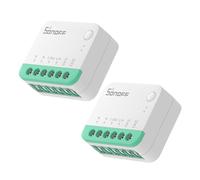 SONOFF(Matter) Mini Interruptor Inteligente Wifi, Interruptor WiFi Inteligente Bricolaje de 2 Vías,Control APP, control por voz，Soporte para Apple Home, Alexa y Google Home 10A 2400W MINIR4M 2PCS
