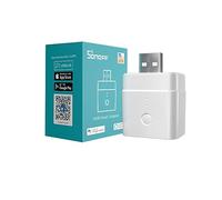 SONOFF Micro USB Smart WiFi Adaptor 5V, Interruptor Inteligente para Dispositivos USB Tipo A, Funciona con Alexa/Google Home, Control de Voz