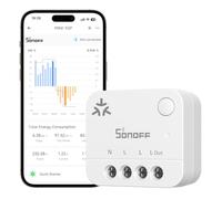 SONOFF MINI-1GP Medidor de Energía Inteligente Matter vía WiFi | Medidor inteligente de energía Matter de 16A con monitoreo bidireccional de potencia para sistemas fotovoltaicos