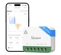 SONOFF MINI-1GSP MINI ONE PM Matter Over WiFi Interruptor Inteligente con Protección contra Sobrecarga 16A, Monitoreo Inteligente de Energía, Compatibilidad con Matter, Apple Home