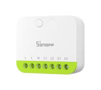 SONOFF MINI DUO Interruptor Inteligente Zigbee de 2 Canales, Compatible con Zigbee 3.0, Carga Total de 16A, Compacto para Cajas Estándar, Control Remoto y Automatizado a través de Concentrador Zigbee