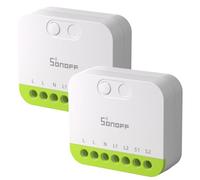 SONOFF Mini Duo - Interruptor inteligente Zigbee de 2 canales, Zigbee 3.0, carga total de 16 A, control remoto mediante concentrador Zigbee, requiere cable neutro, compatible con Alexa/Google (2