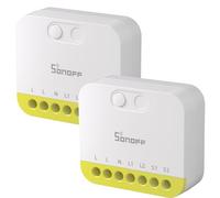 SONOFF MINI Duo-L Zigbee Smart Switch - Sin conductor neutro, Zigbee 3.0, 2 canales, 16A, compatible con Alexa/Google Home, temporizador inteligente y automatización, compacto, pack de 2