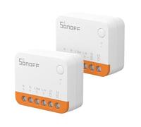 SONOFF Mini Interruptor Inteligente Wifi, Interruptor WiFi Inteligente Bricolaje de 2 Vías,Control APP, control por voz，Funciona con Alexa, Google Certificación TUV 10A 2400W (MINIR4 2pcs)