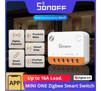 SONOFF MINI ONE MINI-ZB1GS Interruptor Inteligente Zigbee 16A Relé | Haz inteligentes tus luces y aparatos con control Zigbee de 16A, temporizador y programación, Alexa y Home Assistant.