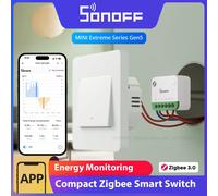 SONOFF MINI-ZB1GSP MINI ONE PM Interruptor Inteligente Zigbee 16A Máx. con Seguimiento de Consumo de Energía y Facturas, Compatible con Apple Home a través de Matter Bridge
