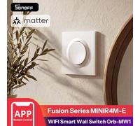 SONOFF Fusion, Orb-MW1 Interruptor de Pared Inteligente Matter, Wi-Fi 2.4GHz, 1 Grupo, Cable Neutro Requerido, Compatible con Apple Home/Alexa/Google Home, Carga 10A