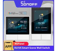 SONOFF NSPanel HMI LCD, Interruptor de Pared Inteligente con Pantalla LCD, Termostato Todo en Uno, Control a través de la Aplicación EWeLink, Compatible con Alexa y Google