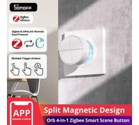 SONOFF Orb 4 en 1 serie Fusion SNZB-01M Zigbee botón de escena inteligente disparador de escena de un solo toque Zigbee y eWeLink protocolo Dual remoto SNZB-01M
