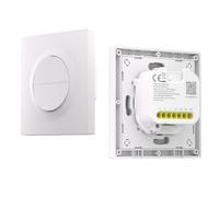 SONOFF Orb-ZBW2L, Zigbee Smart Light - Interruptor de 2 vías, 2,4 GHz WiFi, sin cable neutro, control remoto y por voz, compatible con Siri, Alexa y Google Assistant, 86 mm x 86 mm, 8 A/por marcha, 12