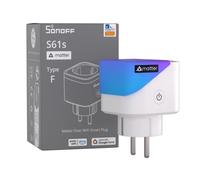 SONOFF S61s Tomada Inteligente WiFi 16A/3840W - Control Remoto & Voz, Medidor de Consumo Eléctrico, Temporizador, Compatible Matter con Alexa, Google y Apple Home