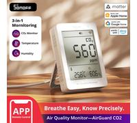 SONOFF SAWF-08P AirGuard CO2 Matter sobre Wi-Fi Monitor de calidad del aire Mult métrico ambiental Matter Compatible con Alexa Apple Home