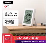 SONOFF SNZB-02DR2 AirGuard TH 3,6 ''LCD Zigbee Sensor de temperatura y humedad aplicación monitoreo funciona con Apple Home a través de Matter Bridge