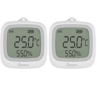 SONOFF SNZB-02WD IP65 Zigbee LCD Sensor Inteligente de Temperatura y Humedad, impermeable para Invernadero/Baño, Monitoreo por APP con Gráficos, Instalación Flexible (Paquete de 2)
