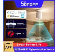 SONOFF SenseGuard SNZB-03PR2 Sensor de Movimiento Zigbee con Sensor de luz para Control de iluminación, Sistema de Alarma y automatización Smart Home, Compatible con Home Assistant, Alexa SmartThings