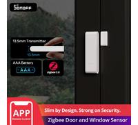 SONOFF SNZB-04PR2 SenseGuard DW Gen2 Sensor Zigbee para Puerta/Ventana con Seguridad Activa y Alertas de Manipulación, Compatible con Matter Bridge a través de Apple Home