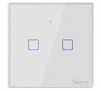 Sonoff T0EU2C-TX Interruptor de Parede Táctil Duplo Wi-Fi Branco