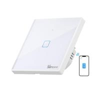 SONOFF T2EU1C Interruptor Mural para Control de Luces Inalámbrico por RF Wi-Fi Inteligente, Interruptor de Tipo 86 de 3 Canales para Automatización Domótica, Compatible con Alexa, Google Home
