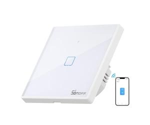 SONOFF T2EU1C Interruptor Mural para Control de Luces Inalámbrico por RF Wi-Fi Inteligente, Interruptor de Tipo 86 de 3 Canales para Automatización Domótica, Compatible con Alexa, Google Home