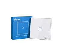 SONOFF T2EU1C-RF Botão de pressão, painel de parede tipo 86, controlo remoto infravermelho RF Sticky 433 MHz, controlo bidirezionale, não requer fios, é necessária bateria (não incluída), 1 Gang.