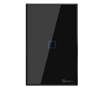 Sonoff T3US1C-TX Interruptor Táctil WIFI Rf 1 Botón Negro Alexa Google