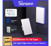 SONOFF T5 US WiFi interruptor de pared inteligente IR acceso remoto completamente táctil luz LED multisensorial eWeLink Control de voz a través de Alexa Google
