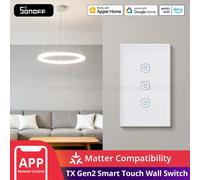 SONOFF T6 120 Matter TX Gen2 US interruptor de pared táctil inteligente relé de separación localizador de interruptor nocturno ajustable Compatible con ecosistema Apple