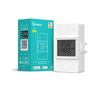 SONOFF THR320D TH Elite 20A Interruptor WiFi Inteligente con Pantalla LCD para Monitorización de Temperatura y Humedad, Control Automático de Caldera y Riego, Compatible con Alexa y Google Home.