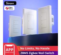 SONOFF ZBM5 SwitchMan Zigbee interruptor de pared inteligente compatible con sin cable neutro y neutro modo de relé de separación funciona con el asistente doméstico ZBM5-3C-120W