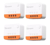 SONOFF ZBMINIL2 4pcs Zigbee Interruptor inteligente, interruptor Sin Neutro，Interruptor inalámbrico ZigBee de 2 vías,Requiere ZigBee 3.0 Gateway Hub Compatible con Alexa y Google Home(6A 1440W)