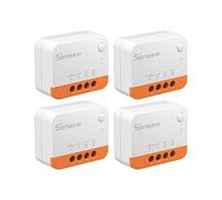 SONOFF ZBMINIL2 4pcs Zigbee Interruptor inteligente, interruptor Sin Neutro，Interruptor inalámbrico ZigBee de 2 vías,Requiere ZigBee 3.0 Gateway Hub Compatible con Alexa y Google Home(6A 1440W)