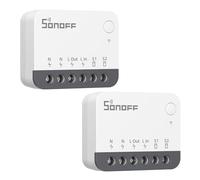 SONOFF ZigBee Mini Smart Switch ZBMINIR2, Interruptor de luz,se Requiere ZigBee Hub,Se Requiere Cable Neutro,Compatible con Alexa y Google Home10A 2400W (2pack)