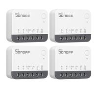 SONOFF ZigBee Mini Smart Switch ZBMINIR2, Interruptor de luz, se Requiere ZigBee Hub,Se Requiere Cable Neutro,Compatible con Alexa y Google Home10A 2400W (4pack)
